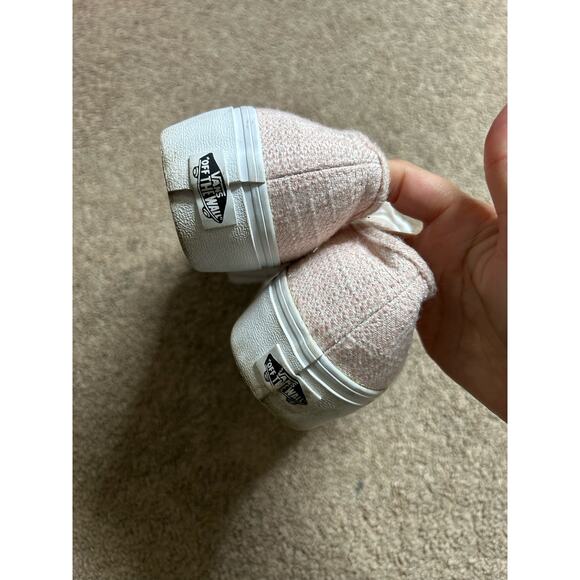 Women’s size 8 tweed platform stack form vans sneakers woven dusty pink - Picture 5 of 7